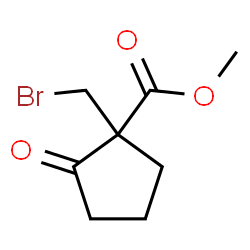 ChemSpider 2D Image | Methyl 1-(bromomethyl)-2-oxocyclopentanecarboxylate | C8H11BrO3