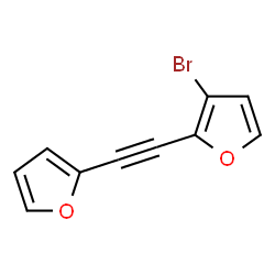 ChemSpider 2D Image | 3-Bromo-2-(2-furylethynyl)furan | C10H5BrO2