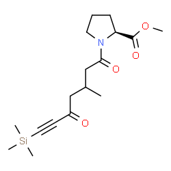 ChemSpider 2D Image | Methyl 1-[3-methyl-5-oxo-7-(trimethylsilyl)-6-heptynoyl]-L-prolinate | C17H27NO4Si