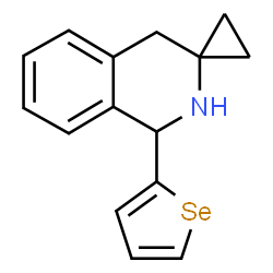ChemSpider 2D Image | 1'-(2-Selenophenyl)-1',4'-dihydro-2'H-spiro[cyclopropane-1,3'-isoquinoline] | C15H15NSe