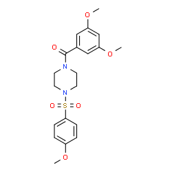 ChemSpider 2D Image | (3,5-Dimethoxyphenyl){4-[(4-methoxyphenyl)sulfonyl]-1-piperazinyl}methanone | C20H24N2O6S