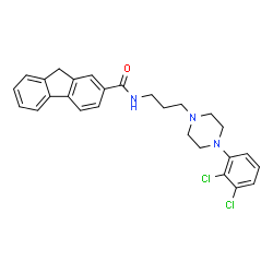 ChemSpider 2D Image | N-{3-[4-(2,3-Dichlorophenyl)-1-piperazinyl]propyl}-9H-fluorene-2-carboxamide | C27H27Cl2N3O