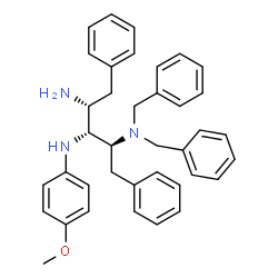 ChemSpider 2D Image | (2S,3R,4R)-N,N-Dibenzyl-N'-(4-methoxyphenyl)-1,5-diphenyl-2,3,4-pentanetriamine | C38H41N3O