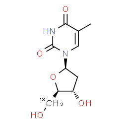 ChemSpider 2D Image | [5'-13C]THYMIDINE | C913CH14N2O5