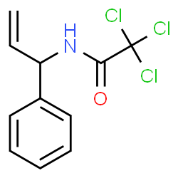 ChemSpider 2D Image | 2,2,2-Trichloro-N-(1-phenyl-2-propen-1-yl)acetamide | C11H10Cl3NO