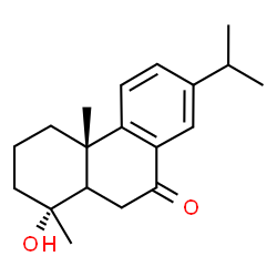 ChemSpider 2D Image | (1R,4aS)-1-Hydroxy-7-isopropyl-1,4a-dimethyl-2,3,4,4a,10,10a-hexahydro-9(1H)-phenanthrenone | C19H26O2