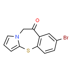 ChemSpider 2D Image | 7-Bromopyrrolo[2,1-b][1,3]benzothiazepin-9(10H)-one | C12H8BrNOS