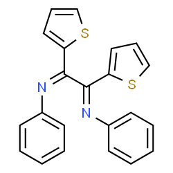 ChemSpider 2D Image | (1Z,2E)-N,N'-Diphenyl-1,2-di(2-thienyl)-1,2-ethanediimine | C22H16N2S2