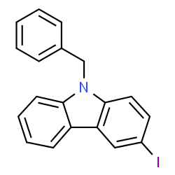 ChemSpider 2D Image | 9-Benzyl-3-iodo-9H-carbazole | C19H14IN