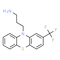 ChemSpider 2D Image | 2-(Trifluoromethyl)-10H-phenothiazine-10-propanamine | C16H15F3N2S