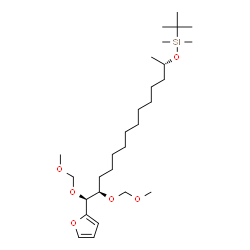 ChemSpider 2D Image | (5S,6R,17S)-5-(2-Furyl)-6-(methoxymethoxy)-17,19,19,20,20-pentamethyl-2,4,18-trioxa-19-silahenicosane | C28H54O6Si