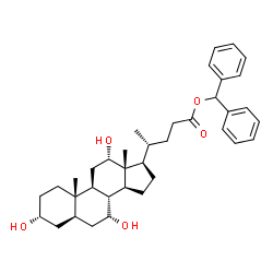 ChemSpider 2D Image | Diphenylmethyl (3alpha,5alpha,7alpha,12alpha)-3,7,12-trihydroxycholan-24-oate | C37H50O5