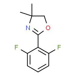 ChemSpider 2D Image | 2-(2,6-Difluorophenyl)-4,4-dimethyl-4,5-dihydro-1,3-oxazole | C11H11F2NO