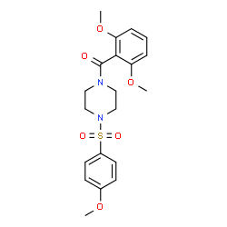ChemSpider 2D Image | (2,6-Dimethoxyphenyl){4-[(4-methoxyphenyl)sulfonyl]-1-piperazinyl}methanone | C20H24N2O6S
