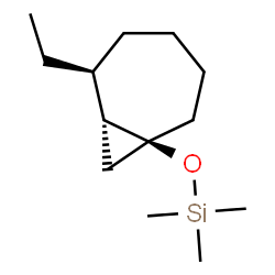 ChemSpider 2D Image | {[(1S,6S,7R)-6-Ethylbicyclo[5.1.0]oct-1-yl]oxy}(trimethyl)silane | C13H26OSi