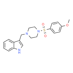 ChemSpider 2D Image | 3-[4-(4-Methoxy-benzenesulfonyl)-piperazin-1-ylmethyl]-1H-indole | C20H23N3O3S