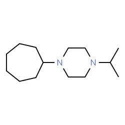 ChemSpider 2D Image | 1-Cycloheptyl-4-isopropylpiperazine | C14H28N2