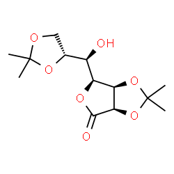 ChemSpider 2D Image | (3aR,6S,6aR)-6-[(R)-[(4R)-2,2-Dimethyl-1,3-dioxolan-4-yl](hydroxy)methyl]-2,2-dimethyldihydrofuro[3,4-d][1,3]dioxol-4(3aH)-one | C13H20O7