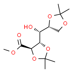 ChemSpider 2D Image | Methyl (4R,5S)-5-[(R)-[(4R)-2,2-dimethyl-1,3-dioxolan-4-yl](hydroxy)methyl]-2,2-dimethyl-1,3-dioxolane-4-carboxylate | C13H22O7