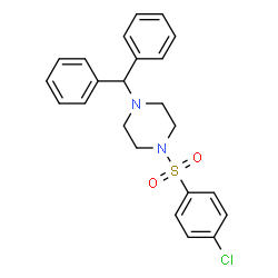 ChemSpider 2D Image | 1-Benzhydryl-4-(4-chloro-benzenesulfonyl)-piperazine | C23H23ClN2O2S