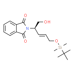 ChemSpider 2D Image | 2-[(2S,3E)-5-{[Dimethyl(2-methyl-2-propanyl)silyl]oxy}-1-hydroxy-3-penten-2-yl]-1H-isoindole-1,3(2H)-dione | C19H27NO4Si