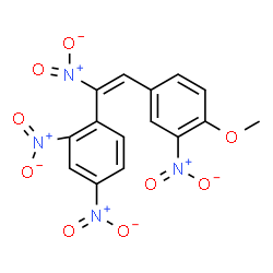 ChemSpider 2D Image | 4-[(E)-2-(2,4-Dinitrophenyl)-2-nitrovinyl]-1-methoxy-2-nitrobenzene | C15H10N4O9