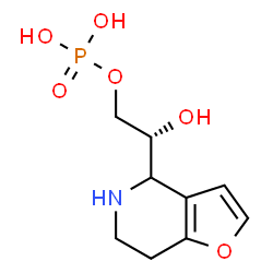 ChemSpider 2D Image | (2R)-2-Hydroxy-2-(4,5,6,7-tetrahydrofuro[3,2-c]pyridin-4-yl)ethyl dihydrogen phosphate | C9H14NO6P