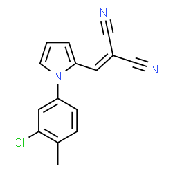 ChemSpider 2D Image | {[1-(3-Chloro-4-methylphenyl)-1H-pyrrol-2-yl]methylene}malononitrile | C15H10ClN3