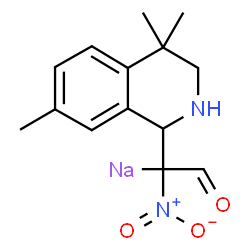 ChemSpider 2D Image | [1-Nitro-2-oxo-1-(4,4,7-trimethyl-1,2,3,4-tetrahydro-1-isoquinolinyl)ethyl]sodium | C14H17N2NaO3