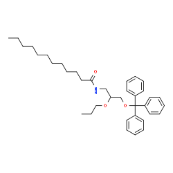 ChemSpider 2D Image | N-[2-Propoxy-3-(trityloxy)propyl]dodecanamide | C37H51NO3