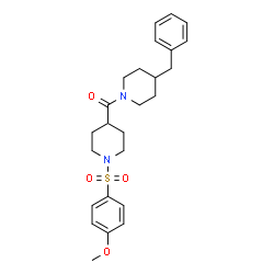 ChemSpider 2D Image | (4-Benzyl-1-piperidinyl){1-[(4-methoxyphenyl)sulfonyl]-4-piperidinyl}methanone | C25H32N2O4S