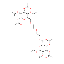 ChemSpider 2D Image | Oxybis[2,1-ethanediyloxymethylene(3R,4S,5S,6R)tetrahydro-2H-pyran-6,2,3,4,5-pentayl] octaacetate | C32H46O21