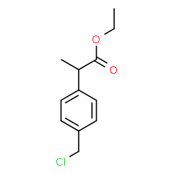 ChemSpider 2D Image | Ethyl 2-[4-(chloromethyl)phenyl]propanoate | C12H15ClO2
