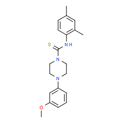 ChemSpider 2D Image | N-(2,4-Dimethylphenyl)-4-(3-methoxyphenyl)-1-piperazinecarbothioamide | C20H25N3OS