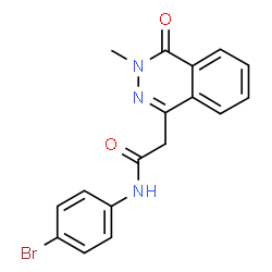 ChemSpider 2D Image | N-(4-Bromophenyl)-2-(3-methyl-4-oxo-3,4-dihydro-1-phthalazinyl)acetamide | C17H14BrN3O2