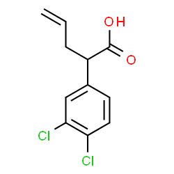 ChemSpider 2D Image | 2-(3,4-Dichlorophenyl)-4-pentenoic acid | C11H10Cl2O2