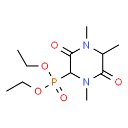 ChemSpider 2D Image | Diethyl (1,4,5-trimethyl-3,6-dioxo-2-piperazinyl)phosphonate | C11H21N2O5P
