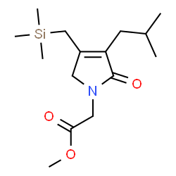 ChemSpider 2D Image | Methyl {3-isobutyl-2-oxo-4-[(trimethylsilyl)methyl]-2,5-dihydro-1H-pyrrol-1-yl}acetate | C15H27NO3Si
