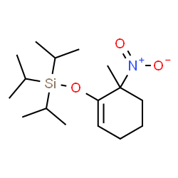ChemSpider 2D Image | Triisopropyl[(6-methyl-6-nitro-1-cyclohexen-1-yl)oxy]silane | C16H31NO3Si