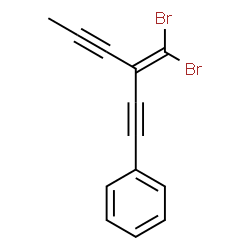 ChemSpider 2D Image | [3-(Dibromomethylene)-1,4-hexadiyn-1-yl]benzene | C13H8Br2