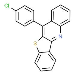 ChemSpider 2D Image | 11-(4-Chlorophenyl)[1]benzothieno[3,2-b]quinoline | C21H12ClNS