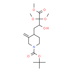 ChemSpider 2D Image | 2-Methyl-2-propanyl 4-(2-hydroxy-3,3,4-trimethoxy-4-oxobutyl)-3-methylene-1-piperidinecarboxylate | C18H31NO7