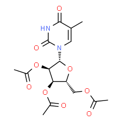ChemSpider 2D Image | 2',3',5'-Tri-O-acetyl-5-methyluridine | C16H20N2O9