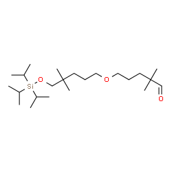 ChemSpider 2D Image | 5-({4,4-Dimethyl-5-[(triisopropylsilyl)oxy]pentyl}oxy)-2,2-dimethylpentanal | C23H48O3Si