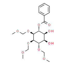 ChemSpider 2D Image | (1R,2S,3R,4S,5R,6R)-2,3-Dihydroxy-4,5,6-tris(methoxymethoxy)cyclohexyl benzoate | C19H28O10