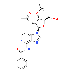 ChemSpider 2D Image | 2',3'-Di-O-acetyl-N-benzoyladenosine | C21H21N5O7