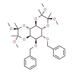 ChemSpider 2D Image | (2S,3S,4aR,5R,6R,6aR,8S,9S,10aS,10bS)-5,6-Bis(benzyloxy)-2,3,8,9-tetramethoxy-2,3,8,9-tetramethyldecahydro[1,4]dioxino[2,3-f][1,4]benzodioxine | C32H44O10