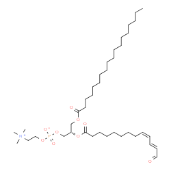 ChemSpider 2D Image | (2S)-2-{[(9Z,11E)-13-Oxo-9,11-tridecadienoyl]oxy}-3-(stearoyloxy)propyl 2-(trimethylammonio)ethyl phosphate | C39H72NO9P