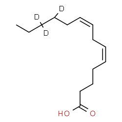 ChemSpider 2D Image | (5Z,8Z)-(11,12,12-~2~H_3_)-5,8-Tetradecadienoic acid | C14H21D3O2