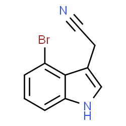 ChemSpider 2D Image | 4-Bromoindole-3-acetonitrile | C10H7BrN2
